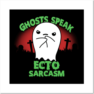 Cute Funny Original Kawaii Boo Ghost Sarcasm Funny Meme Posters and Art